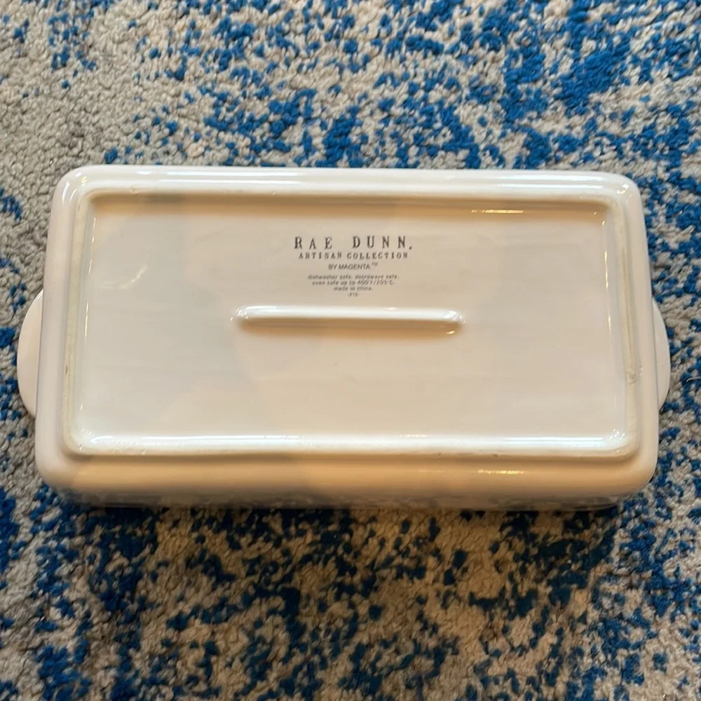 NWOT Rae Dunn by Magenta ‘Gingerbread’ Loaf Bakery Dish Pan Stoneware